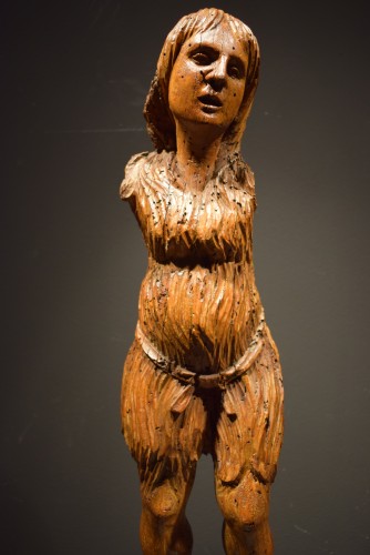 XIe au XVe siècle - Marie Madeleine - Sculpture Médiévale en bois, Toscane début XVe